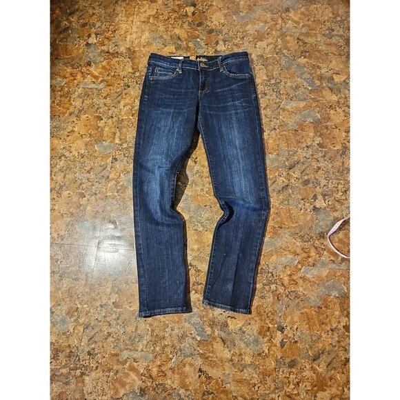 Kut From The Kloth Katy Boyfriend Dark Wash Distressed Jeans Size 4 ( J56) - Picture 6 of 8